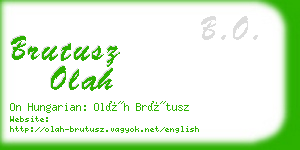 brutusz olah business card